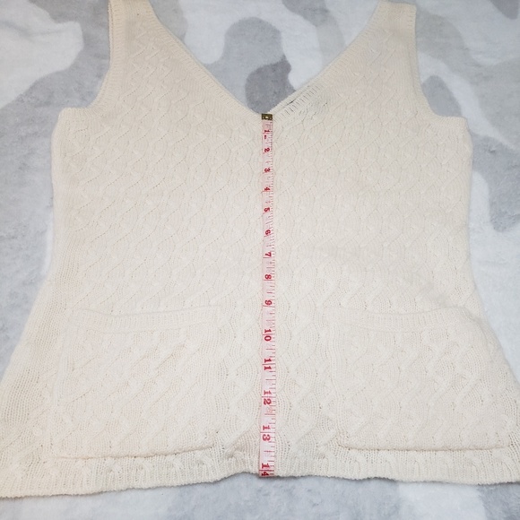 V- NECK SWEATER SLEEVELESS 100% CASHMERE - Picture 7 of 8